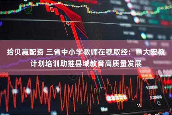 拾贝赢配资 三省中小学教师在穗取经：暨大宏教计划培训助推县域教育高质量发展
